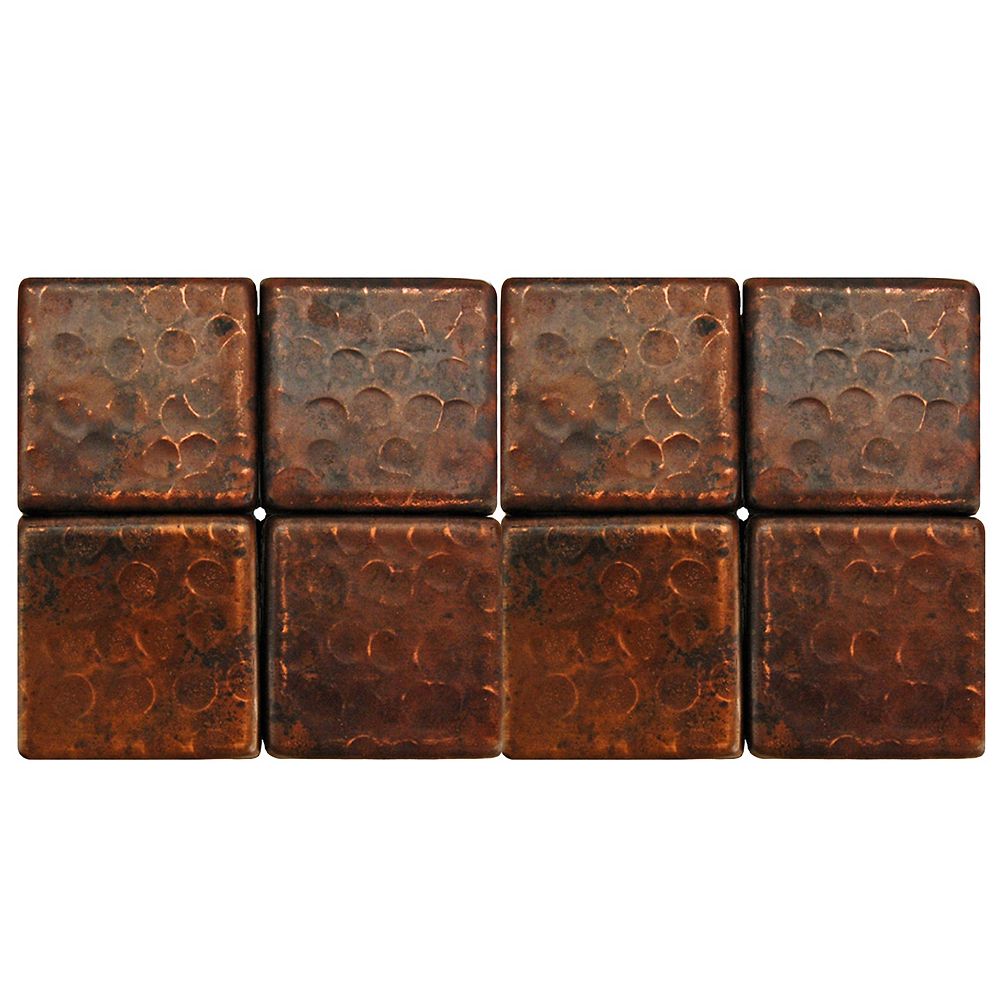 Premier Copper Products 2inch x 2inch Hammered Copper Decorative Wall