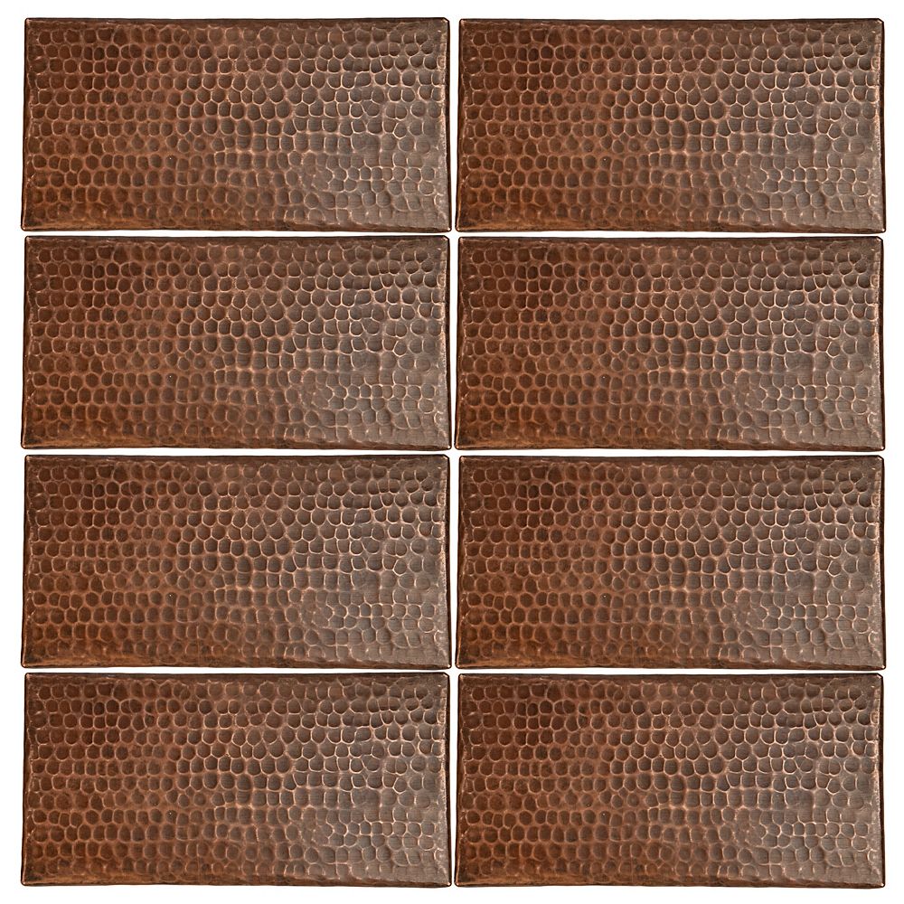 Premier Copper Products 4inch x 8inch Hammered Copper Decorative Wall