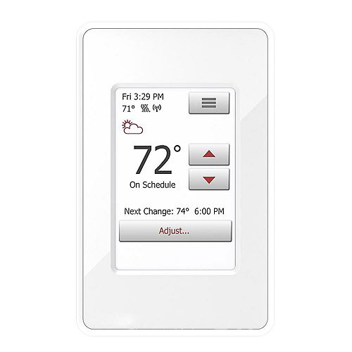 120-Volt/240-Volt Programmable WIFI Enabled Smart Touch Thermostat w/Floor Sensor