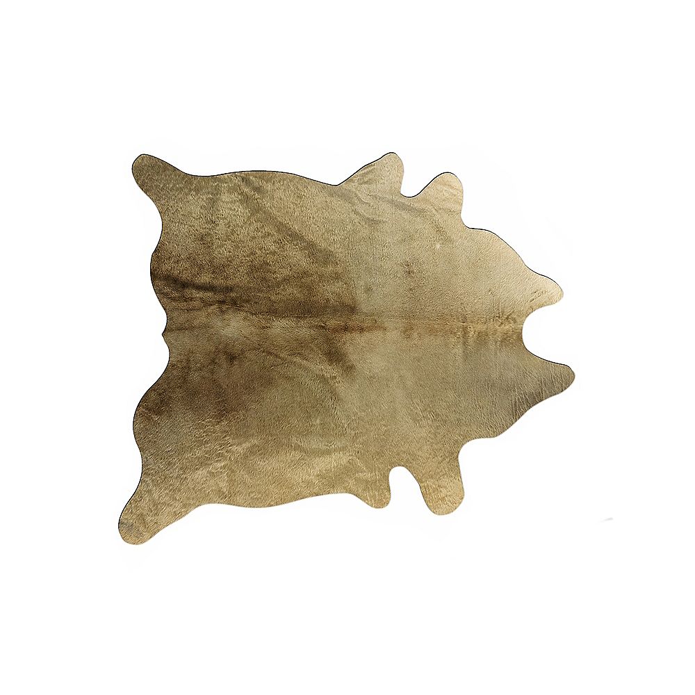 Natural Geneva Cowhide Gold 6 ft. x 7 ft. Indoor Area Rug The Home