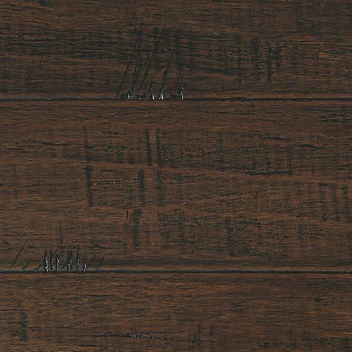 Handscraped Strand Woven Wellington 1/2 in T x 7-1/2 in. W x 72-7/8 in. L Engineered Bamboo Flooring