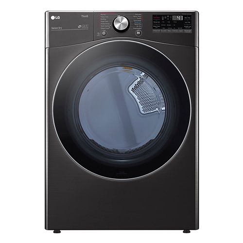 7.4 cu.ft. Smart Electric Dryer with Artificial Intelligence and Wi-Fi in Black, Stackable - ENERGY STAR®