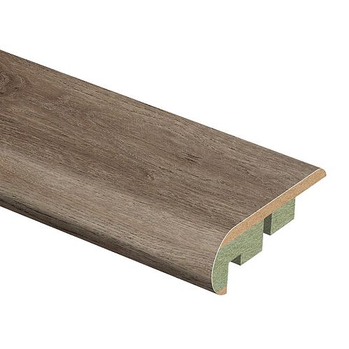 Smoked Oak .75 inch x 2.125 inch x 94 inch Laminate Stair Nose Molding