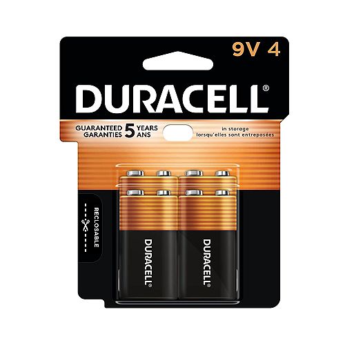 Duracell Coppertop 9V Alkaline 4 count