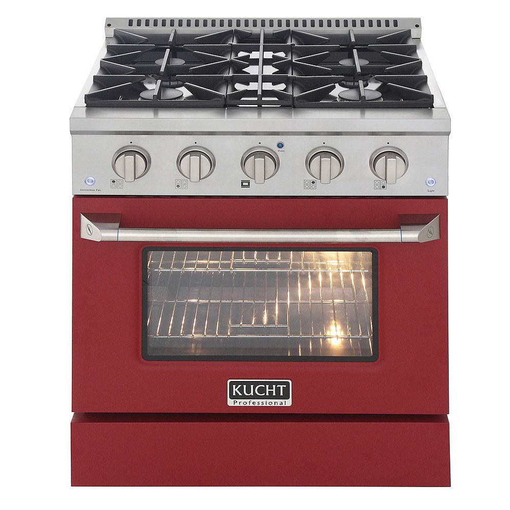 Kucht 30 in. 4.2 cu. ft. Gas Range with Convection Oven and Red Door The Home Depot Canada