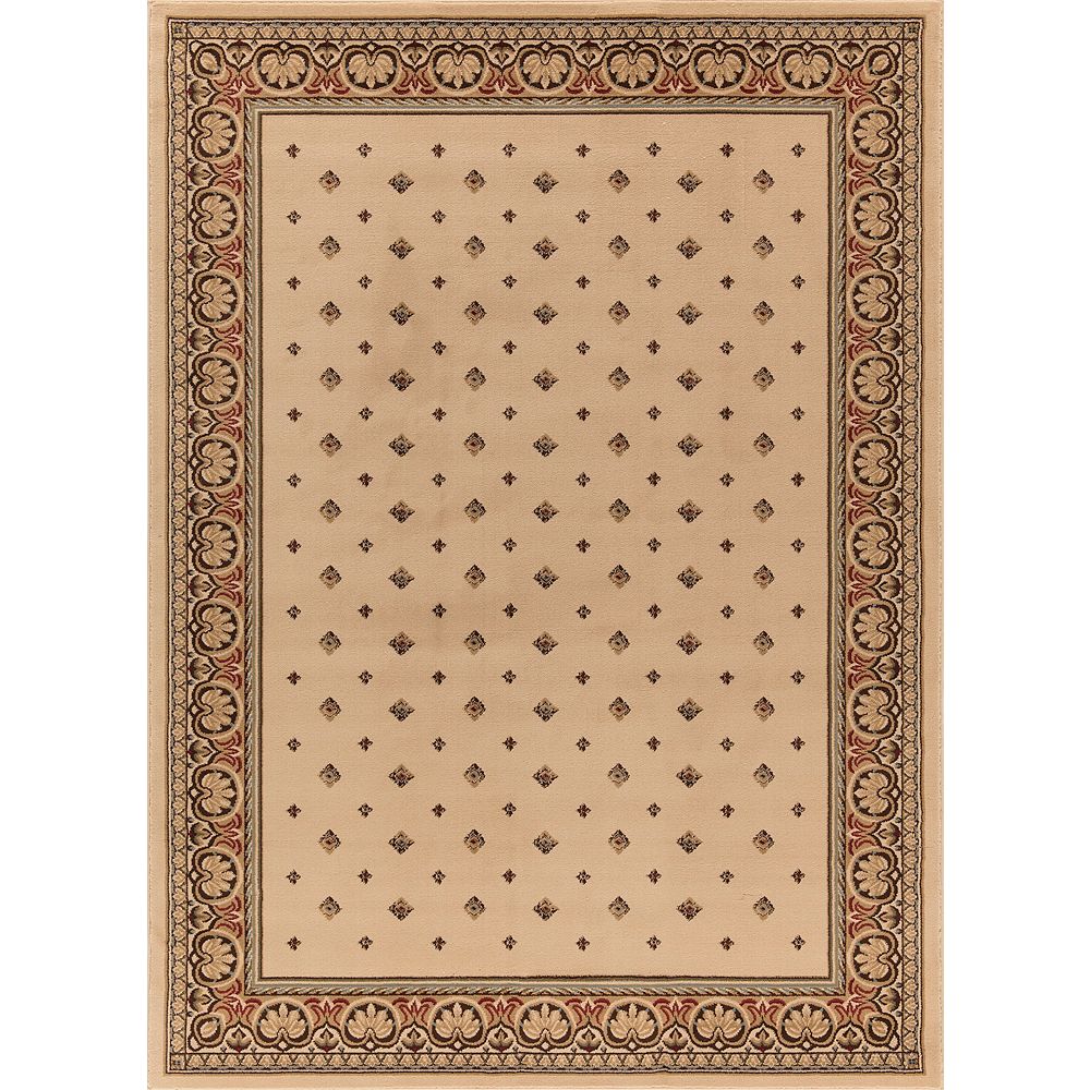 Concord Global Trading Ankara Pin Dot Ivory 5 ft. 3inch x 7 ft. 3inch