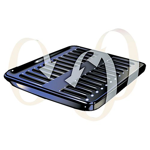 Range Kleen Convection Porcelain Broiler Pan & Grill 13x16"