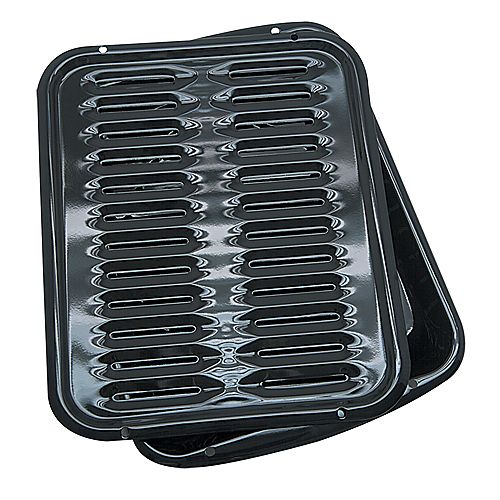 Range Kleen Porcelain Broiler Pan & Grill 13x16"