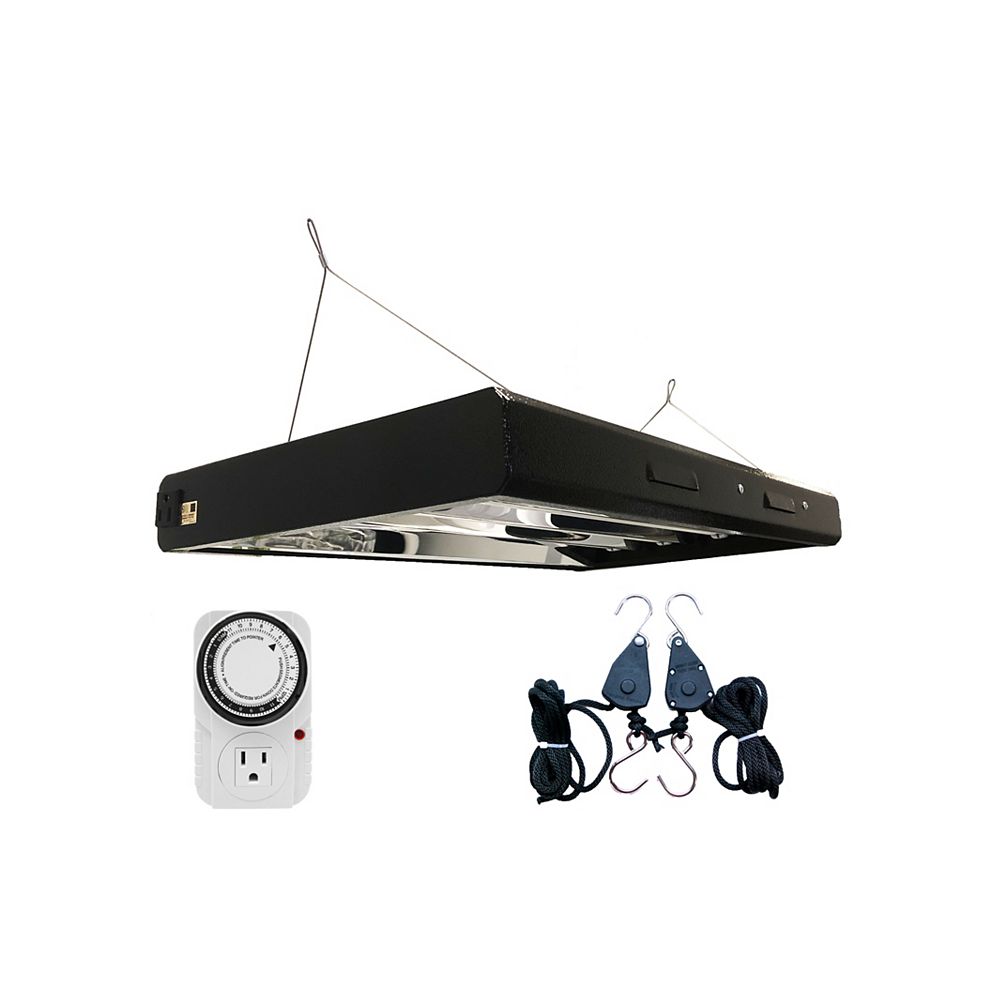 Viagrow 2 ft. 4Bulb T5 High Output Copper Fluorescent Grow Light Fixture The Home Depot Canada