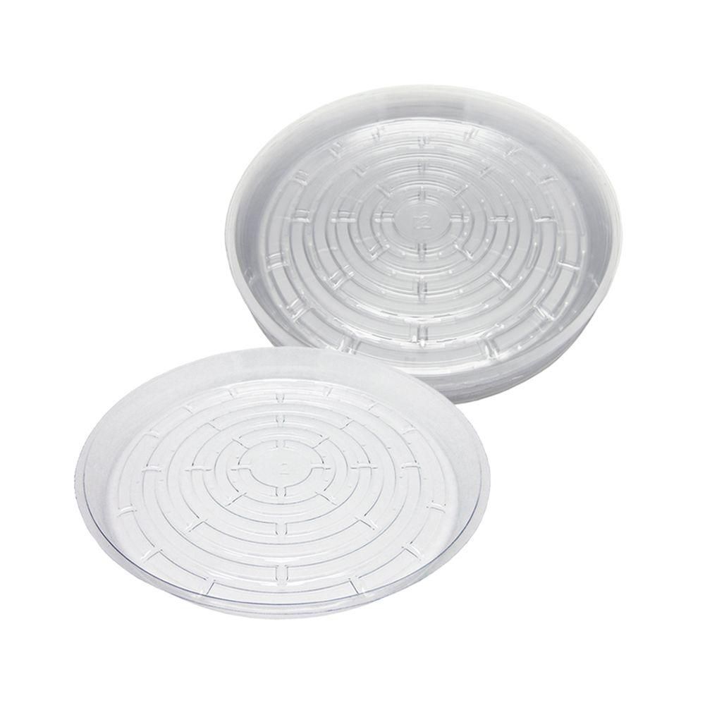 Viagrow 12 in. Clear Plastic Saucer 20Pack The Home Depot Canada
