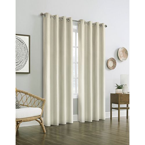 Thermaplus Vigo Total Blackout 52 Inch W X 84 L Grommet Curtain In Off White The Home Depot Canada Thermaplus Vigo Total Blackout 52 Inch, Curtains At Home Depot Canada