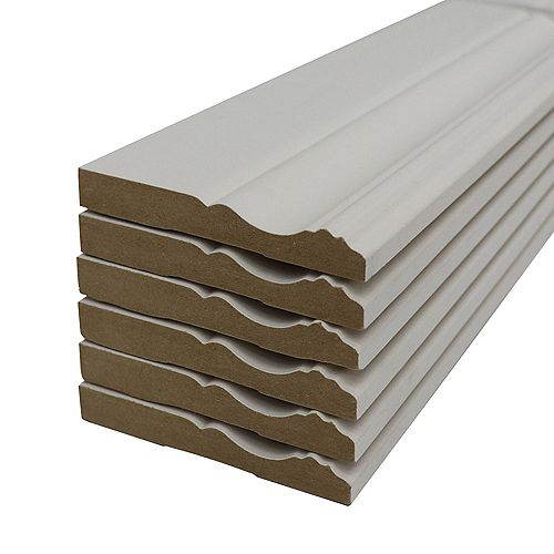 Primed Baseboard Moulding Moulding The Home Depot Canada