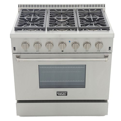 Kucht Professional 36-in 5.2 cu. ft. Natural Gas Range with Convection Oven