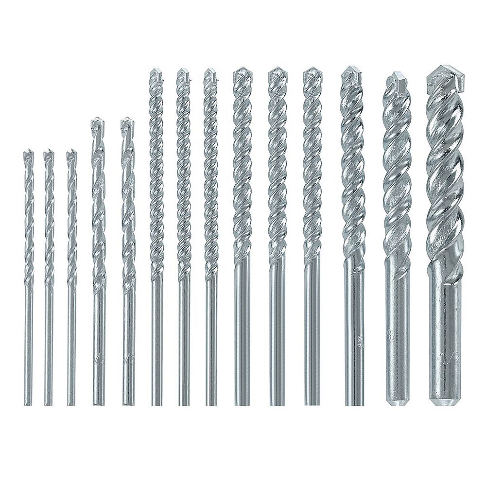Avanti Pro 1/81/2Inch Carbide Tipped Drill Bit Kit/Set for Masonry