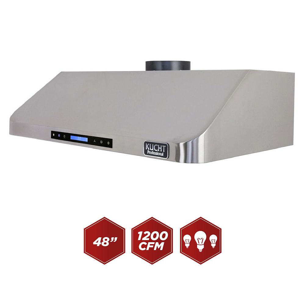 Kucht 48 in Under Range Hood 900CFM Stainless Steel The
