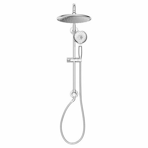 Spectra Versa Shower Kit with 4-Function Hand Shower with Rain Shower Head, Chrome