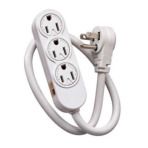 3-Outlet Power Strip For Use Inside Structured Media Center