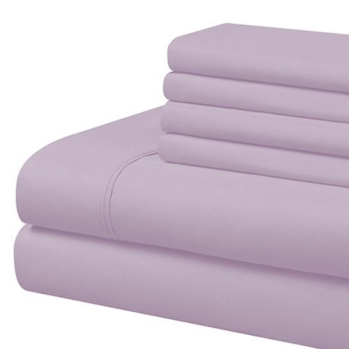 4 Piece Microfiber Sheet Set Lavender Queen