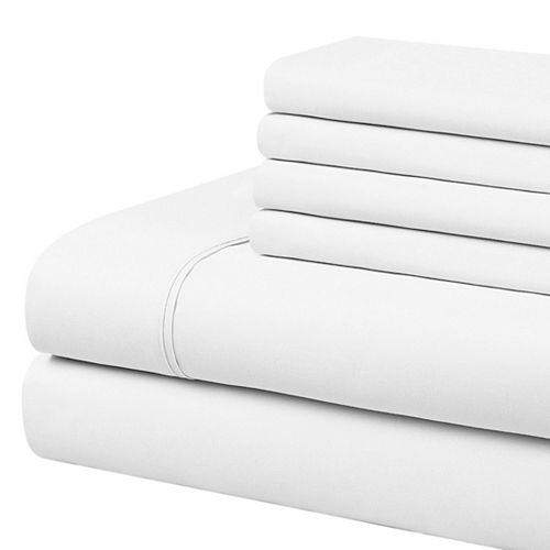 4 Piece Microfiber Sheet Set White King