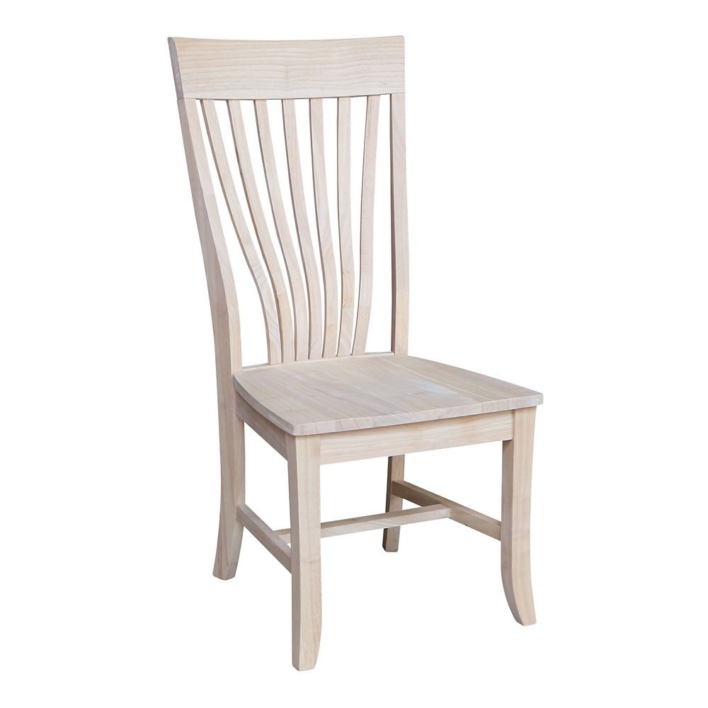 International Concepts Amanda Unfinished Solid Wood Chair Set Of 2   P 1001622824 