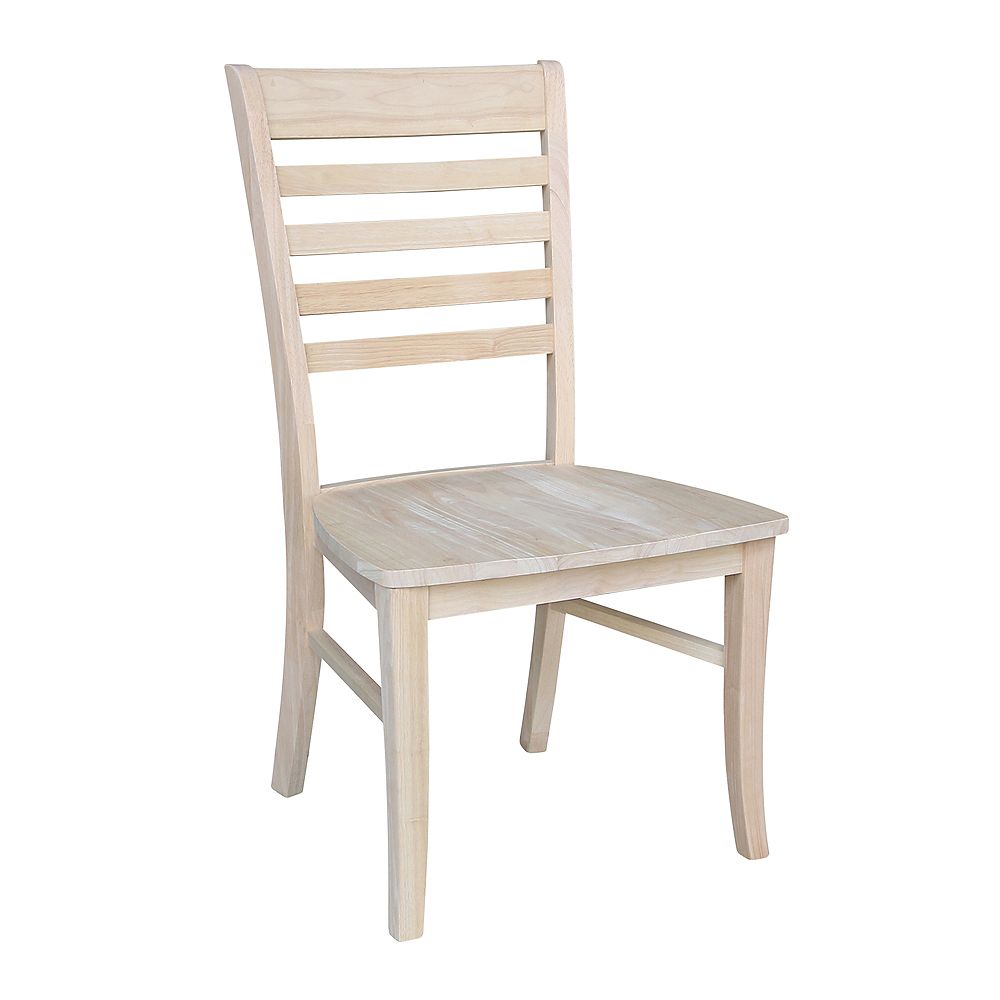 International Concepts Roma Unfinished Wood Ladder Back Dining Chair