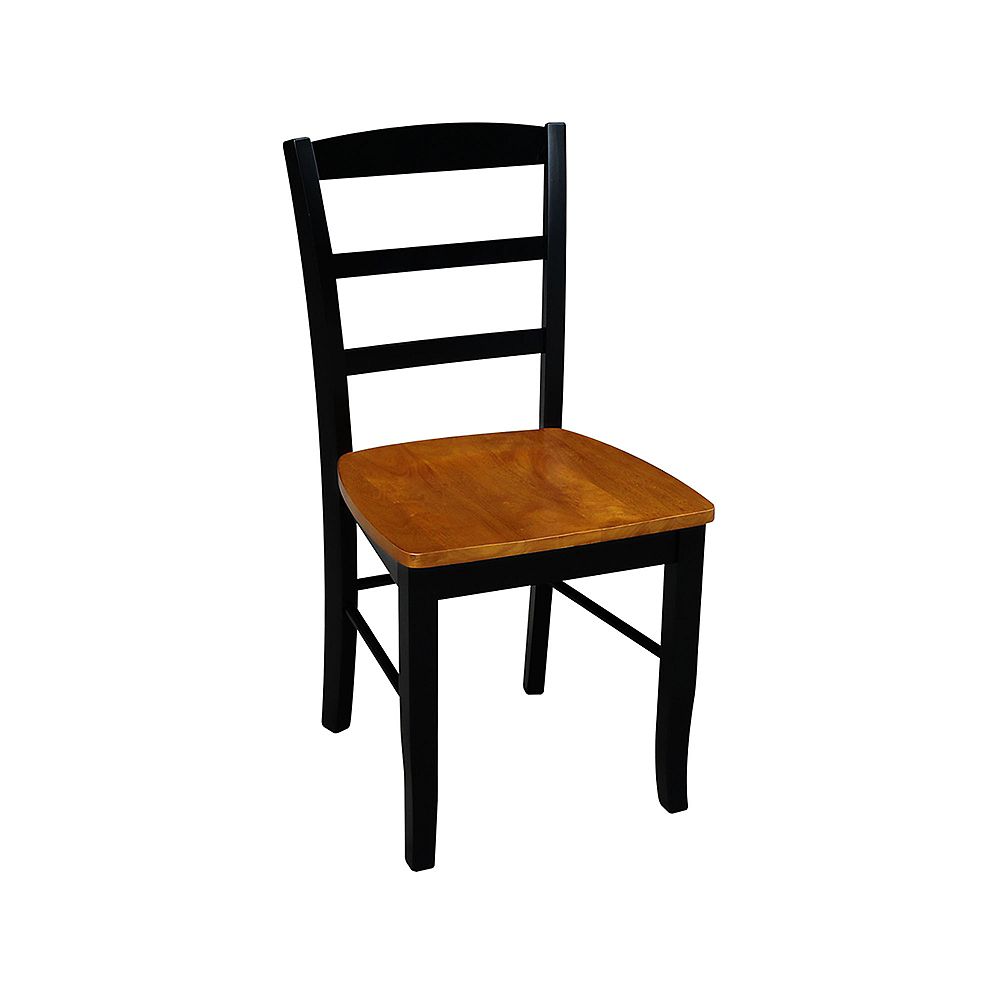 International Concepts Madrid Black and Cherry Wood Dining Chair (Set of 2) The Home Depot Canada
