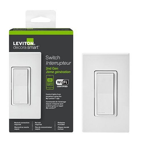 Decora Smart Wi-Fi Switch 2nd Gen 120V 15A in White