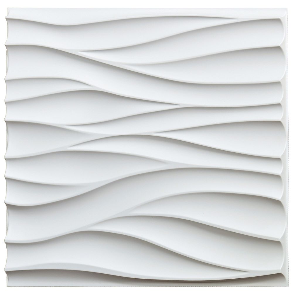 Art3dwallpanels 19.7-inch x 19.7-inch 3D Wall Panels PVC Wave Design ...