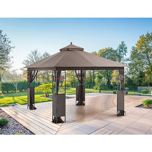 APEX GARDEN 10 ft. x 12 ft. RosaBella Gazebo with Mosquito Net