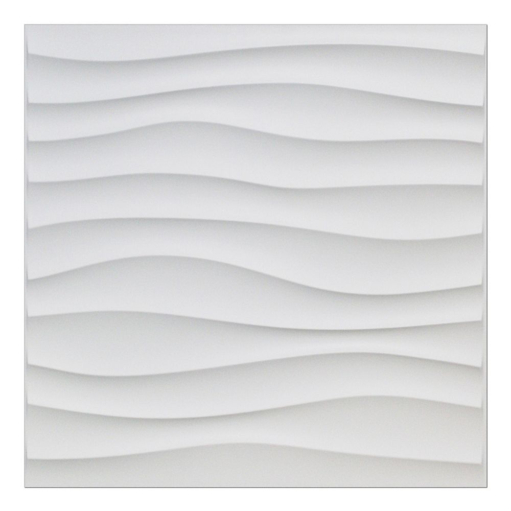 Art3dwallpanels 19 7 Inch X 19 7 Inch 3d Wall Panels Pvc Wave Design V 32 Sq Ft The Home Depot Canada