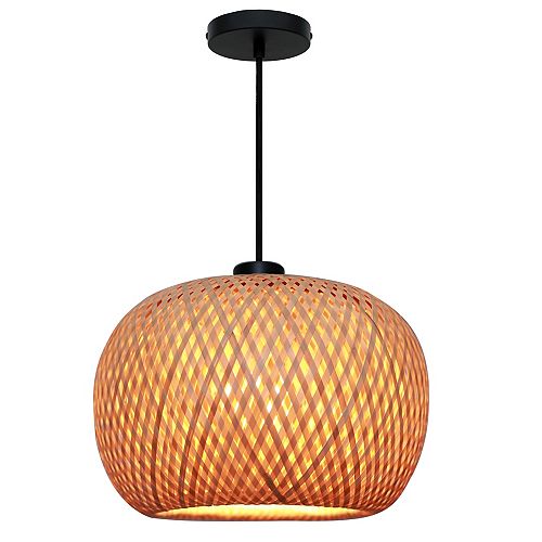 Rattan Pendant Lighting Modern Industrial More The Home Depot Canada Rattan Pendant Lighting Modern, Rattan Pendant Light Shades