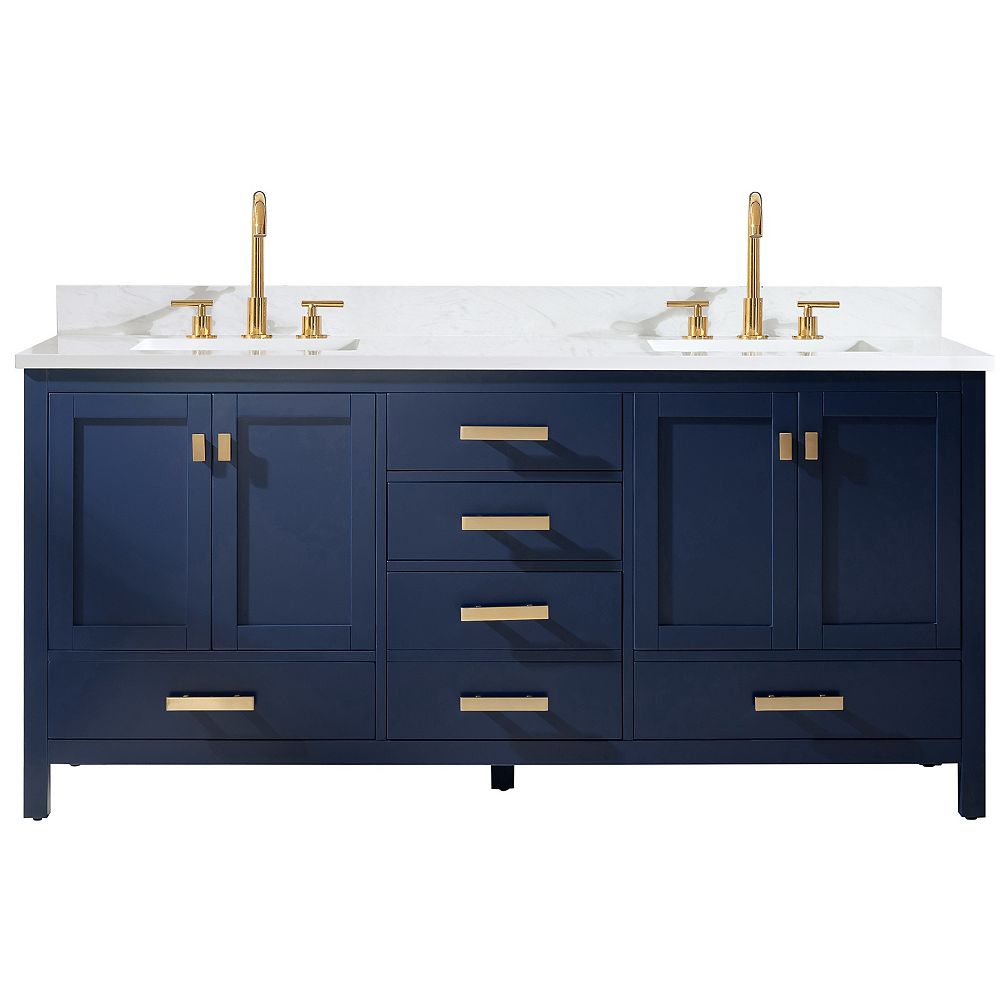 Design Element Valentino 72 Inch W X 22, What Size Sinks For 72 Inch Vanity