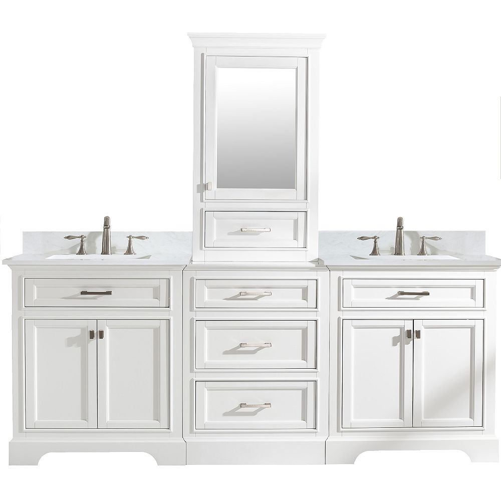Design Element Milano 84 inch W x 22 inch D Vanity Modular Combo in
