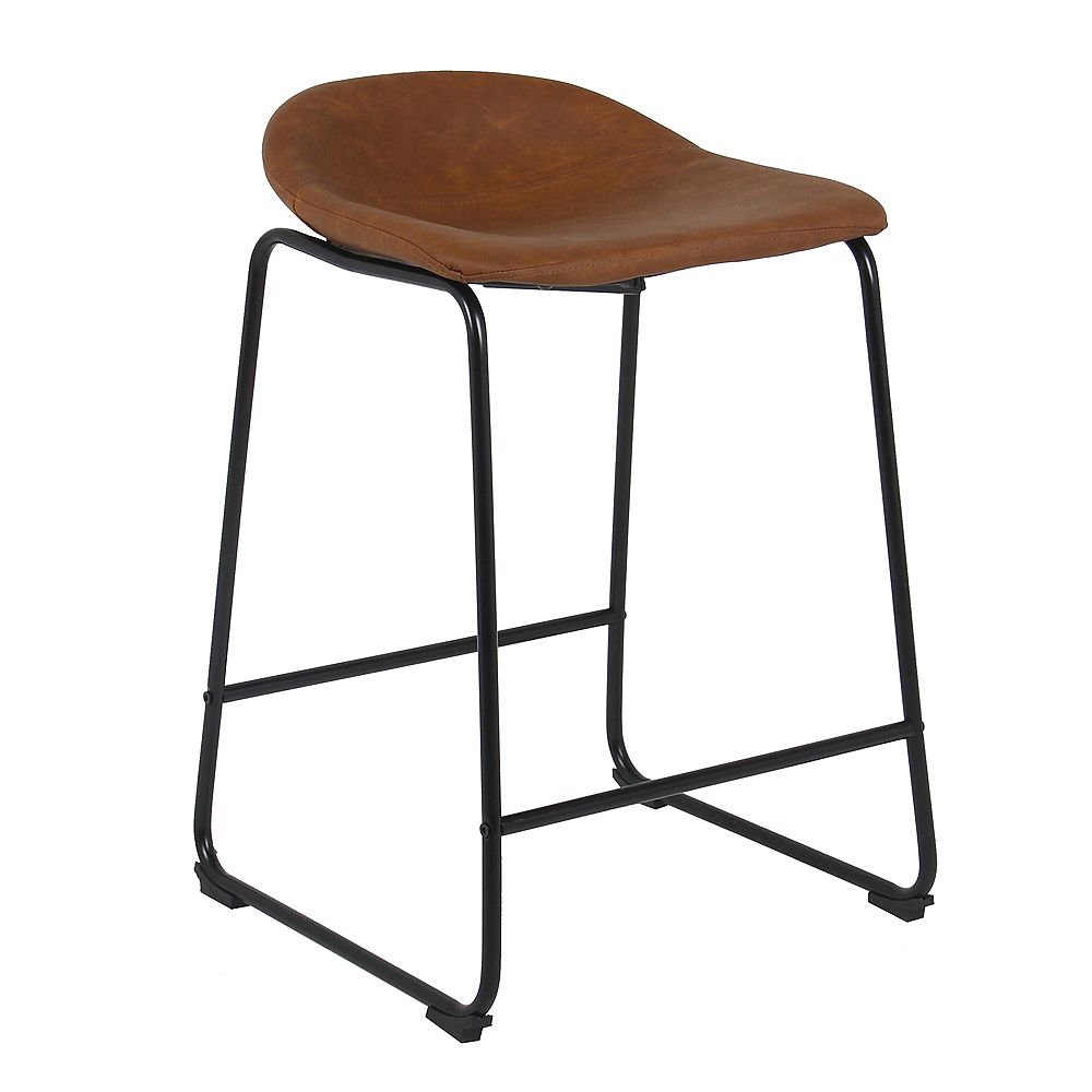 Bronte Living 26 Inch Modern Pu Leather, Leather Bar Stools No Back