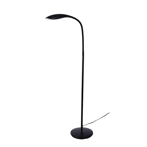 Black & Decker Black+Decker 72 Inches Black Floor Lamp with Gooseneck