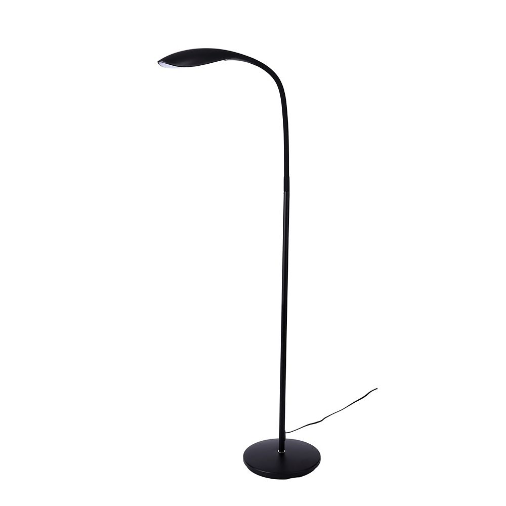 Black Decker 72 Inches Floor Lamp With Gooseneck The Home Depot Canada Black Floor Lamp With Gooseneck, Gooseneck Floor Lamp Home Depot