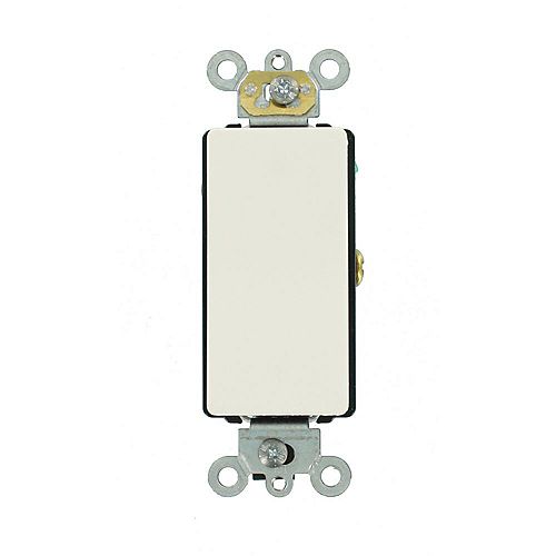 Leviton Decora 20A Switch Antimicrobial Treated Single-Pole, White