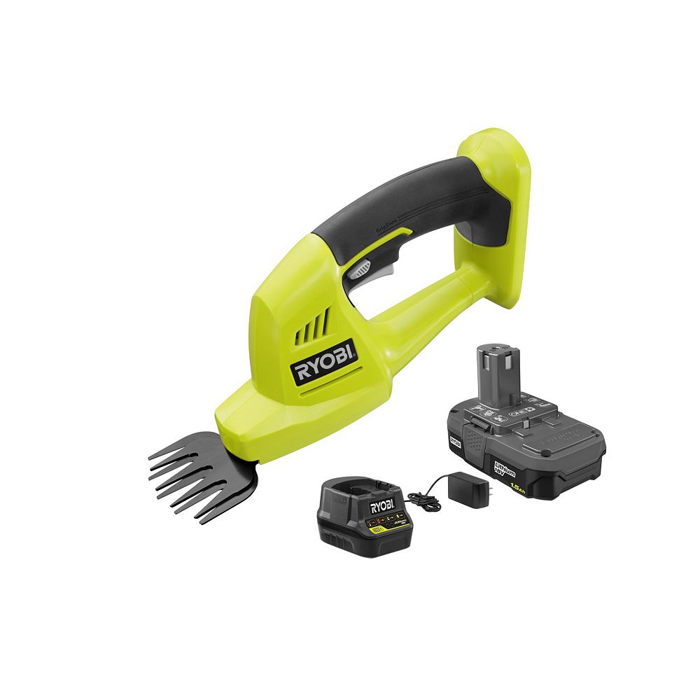RYOBI 18V ONE+ LithiumIon Cordless Shear Shrubber Kit with 1.5 Ah
