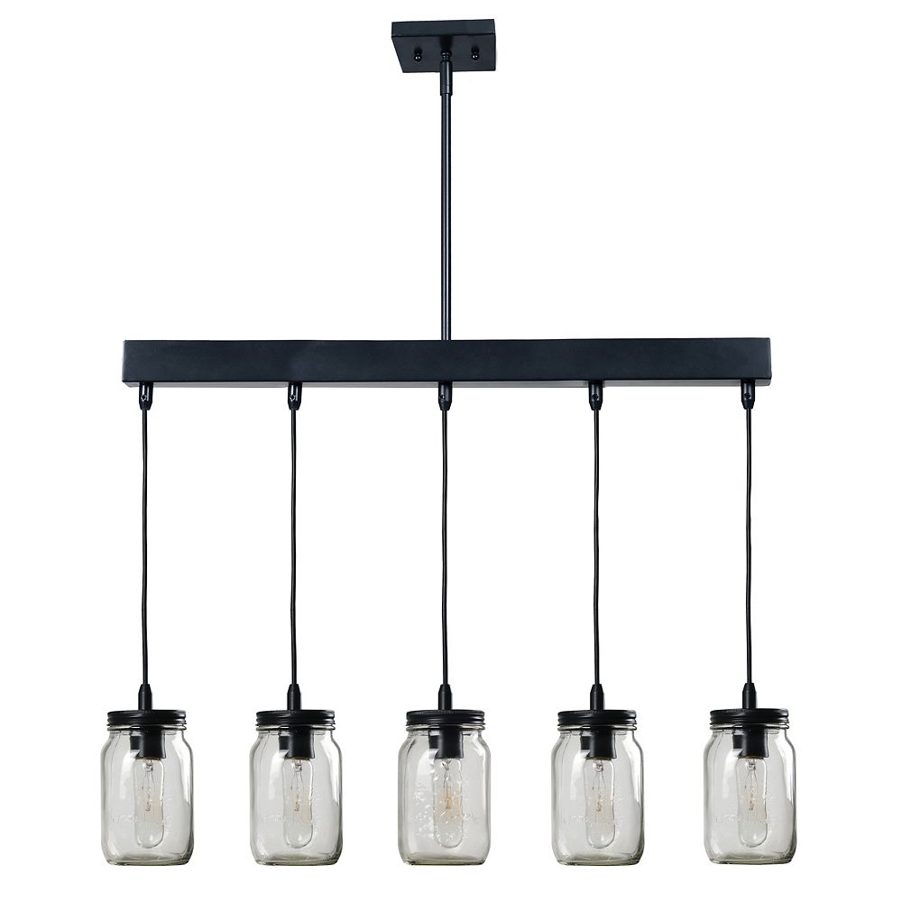 Kenroy Home Appalachian 5Light Blackened Oil Rubbed Bronze Island