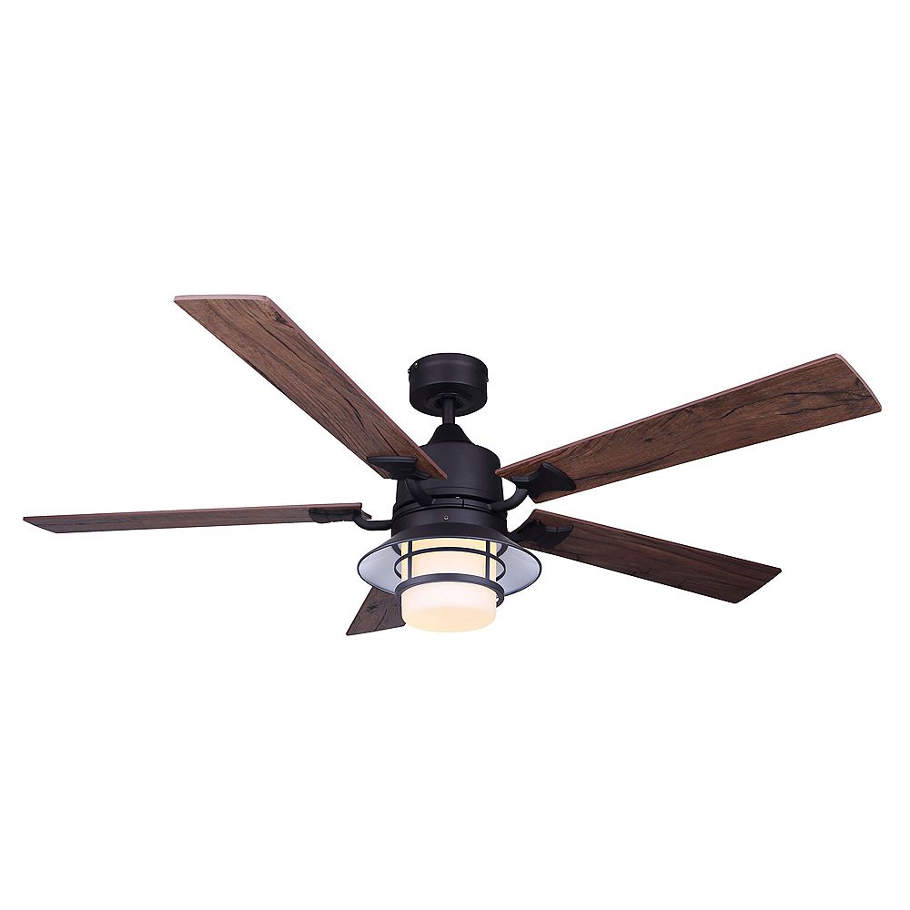 Canarm Ltd Dallas 52 In Led Black Ceiling Fan The Home Depot Canada