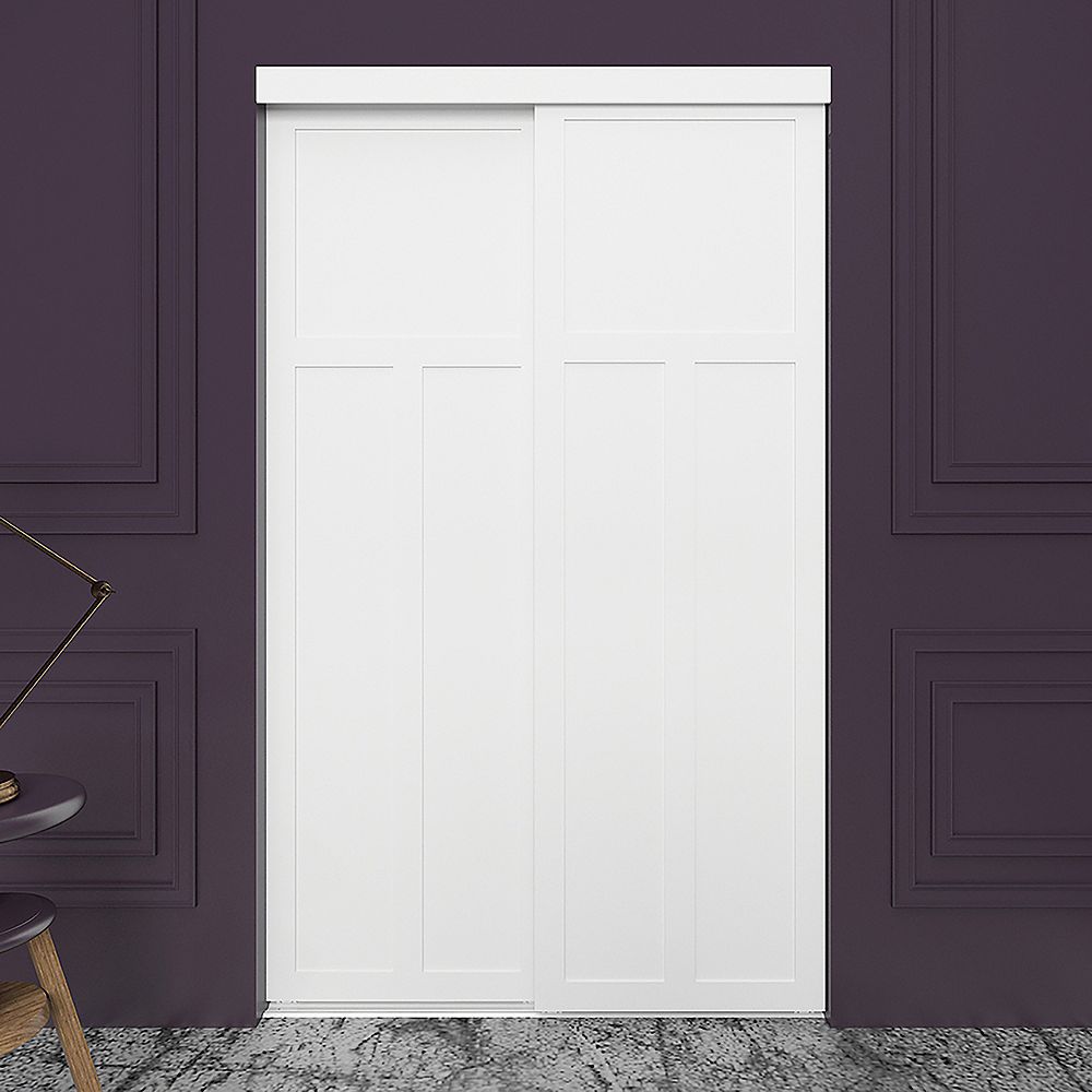 Indoor Studio Mission 60 in. x 80.5 in. White Masonite Sliding Closet