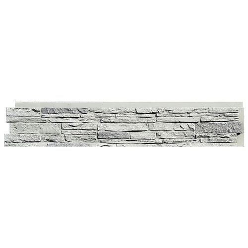 Slatestone Rocky Mtn Graphite 8.25 in x 43 in x 1.5" Faux Stone Siding Panel (8-Pack)