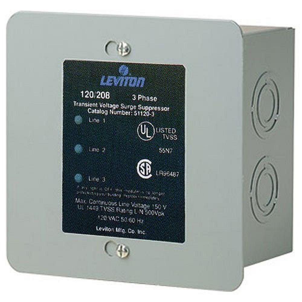 Leviton 1 8 Volt 3 Phase Wye Surge Protector Panel The Home Depot Canada