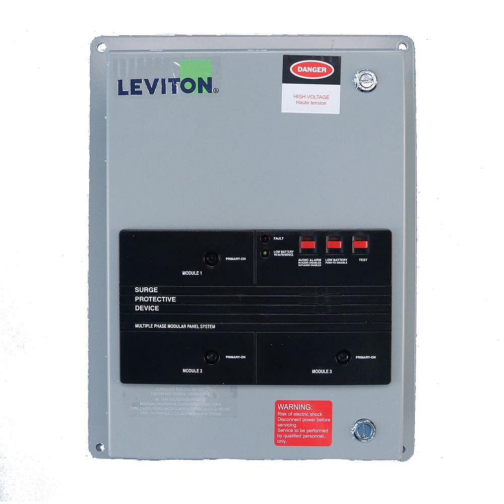 Leviton 120/208Volt 3Phase WYE Surge Panel with Replaceable Surge