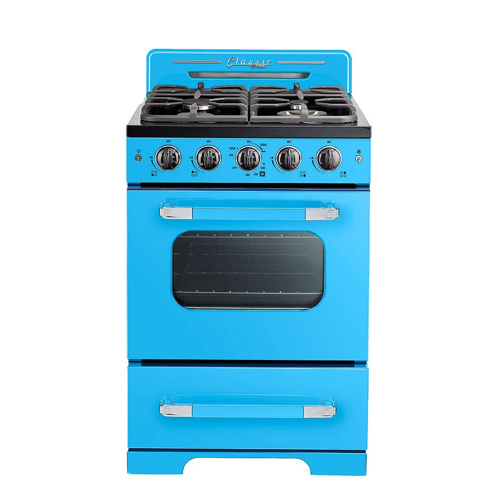 Unique Classic Retro 24" 2.9 cu. ft. Gas Range with Convection Oven in