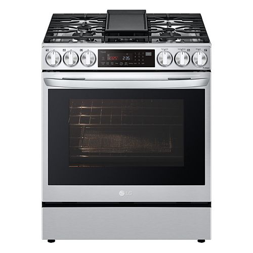 6.3 cu ft. Smart Gas Slide-in Range with Wi-Fi, Air Fry and InstaView in Stainless Steel