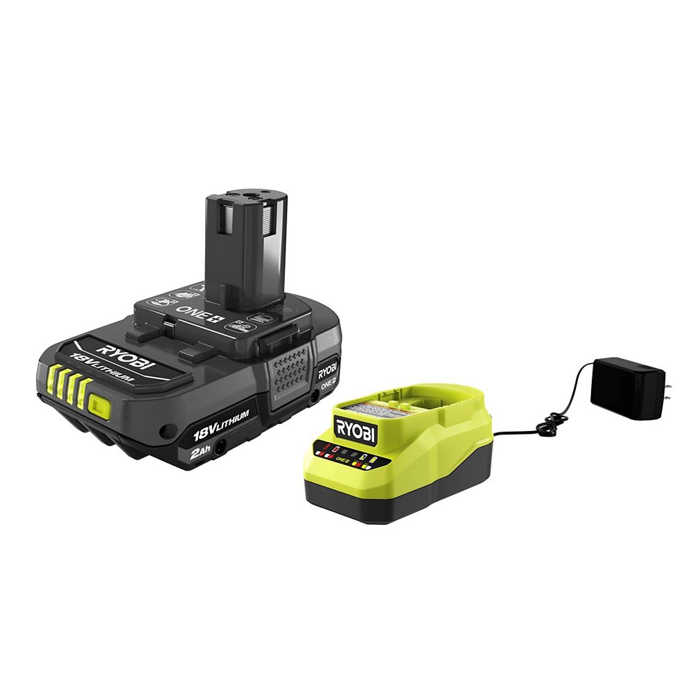 Ryobi 18v One Lithium Ion 2 0 Ah Compact Battery And Charger Starter