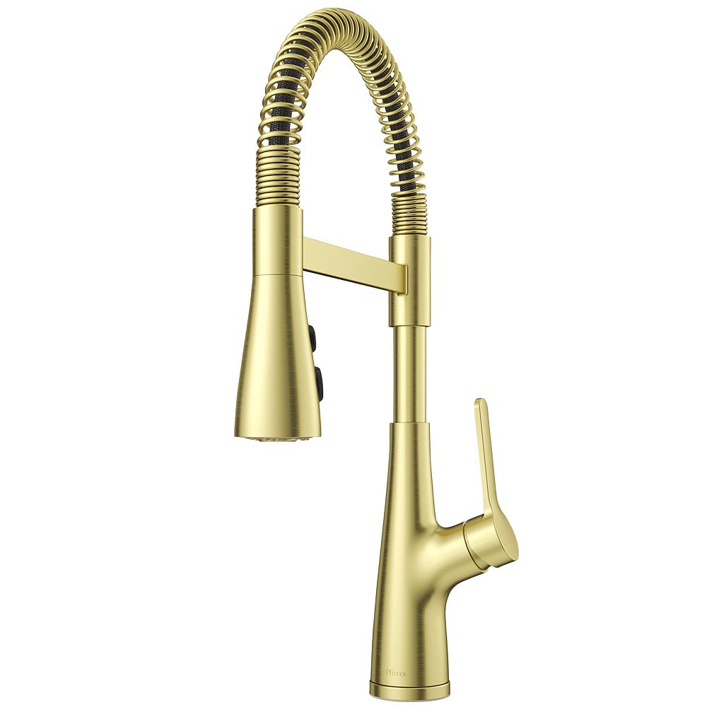 Pfister Neera Pulldown Culinary Kitchen Faucet in Brushed Gold The