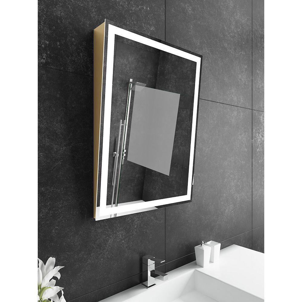 Paris Mirror Adira Illuminated Mirror with Gold Frame 24 x 32 3000K