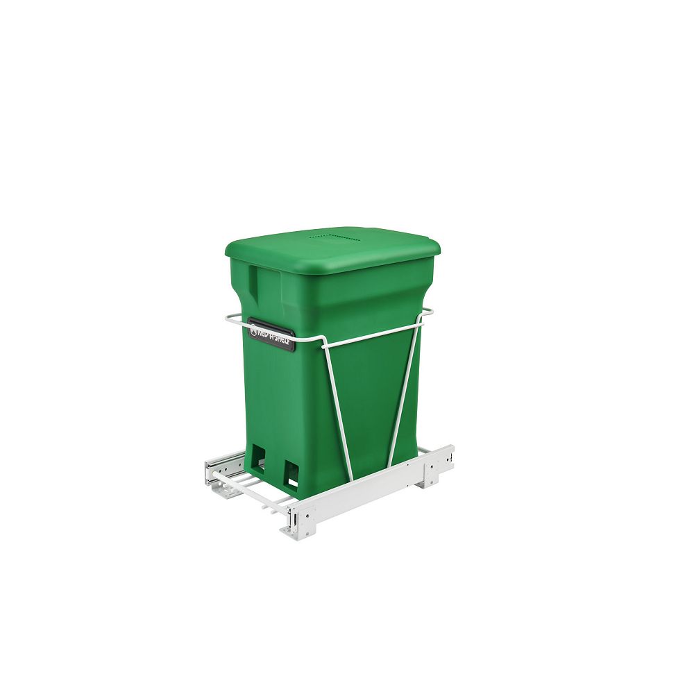 Rev-A-Shelf 24 qt Pullout Compost Bin, Green | The Home Depot Canada